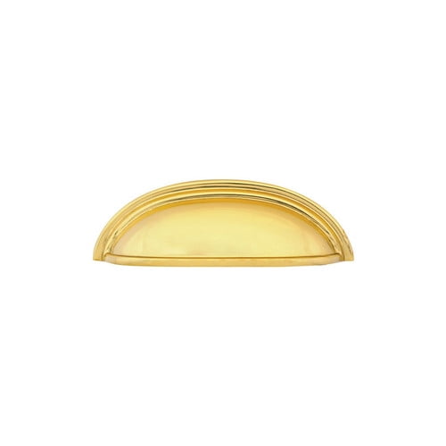 Emtek 86123US3 EMT Cup Pull Polished Brass, CENTER TO CENTER 3"