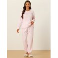 thumbnail image 3 of Pijama de Franela Allegra K manga larga y Pantalones Para Dormir Suave Invierno Rosa S, 3 of 6