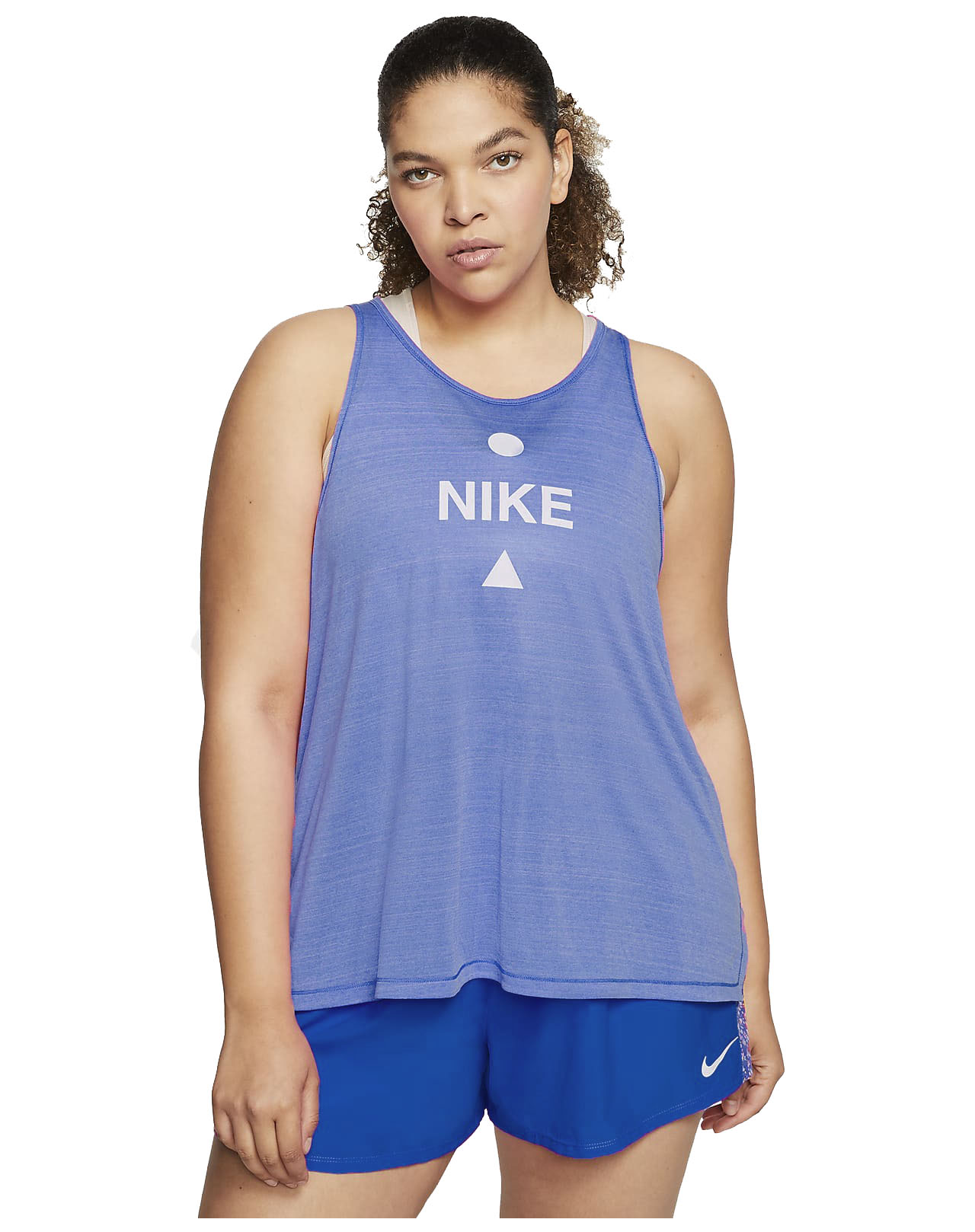 Nike Women's Plus Icon Clash Graphic Running Tank