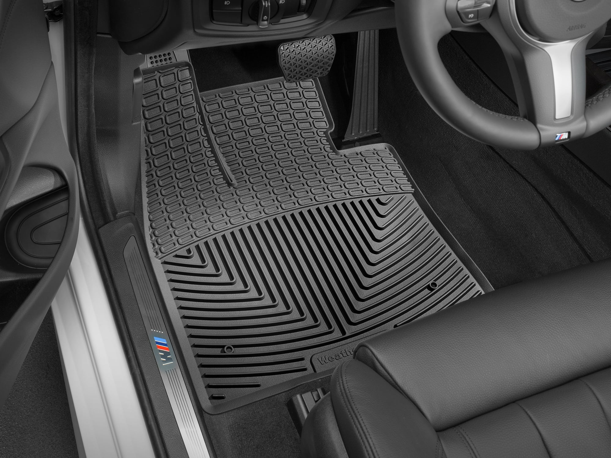 WeatherTech All-Weather Floor Mats compatible with BMW X5 40e, X5 50i, X6 35i, X5 35d, X5 M, X6 50i - 1st Row (Driver & Passenger), Black