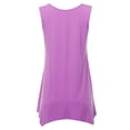 thumbnail image 3 of SSOULM INCH & FIT Women's Round Neck Sleeveless Asymmetrical Hem Tunic Tank Top. Made in U.S.A, 3 of 4