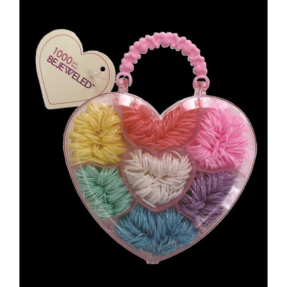 Bejeweled Poly Bands In Heart Case