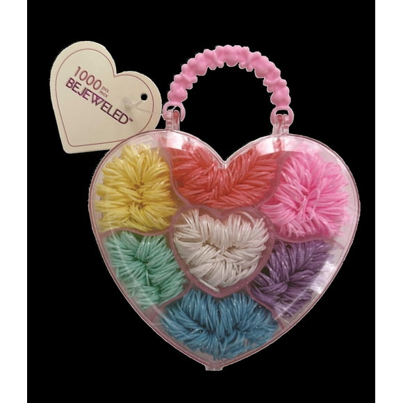 Bejewled 1000 mcx élastiques en coeur Bejeweled 1000 BANDES POLY PC DANS UN COEUR PASTEL