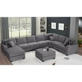 thumbnail image 2 of 87.8'' Convertible Blue Velvet Sofa Bed Sleeper, 2 of 9