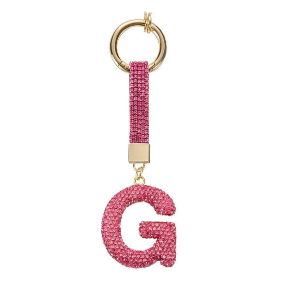 Encanto de letra G de Uxcell con rhinestones para hacer joyas, rojo rosa