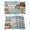 Brown Blue, variant on Blue Brown Vintage Placemats Set of 6, Retro Farmhouse Elegant Pastoral Placemats for Dining Table, Place Mats for Kitchen Tabletop, Waterproof Wipeable Dining Table Mats Set