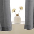 thumbnail image 4 of Curtainking Rod Pocket Kitchen Valance Semi Sheer Window Valance for Bathroom 1 Panel 54" x 18" Grey, 4 of 9