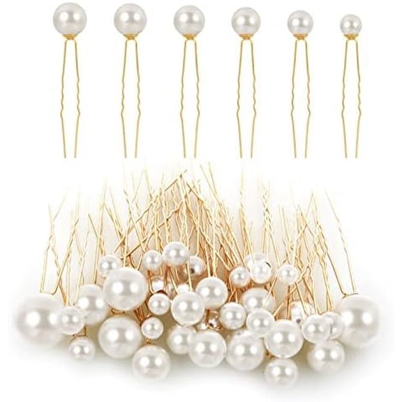 36 count Hair Pins with for Women and Girls - Bridal and Wedding Hairstyles Bobby Pins (6 Sizes)