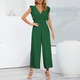thumbnail image 3 of Mono de mujer con cinturón, mono con escote en V, pantalones, mono con escote en V, monos sin mangas, mayor durabilidad, 3 of 7
