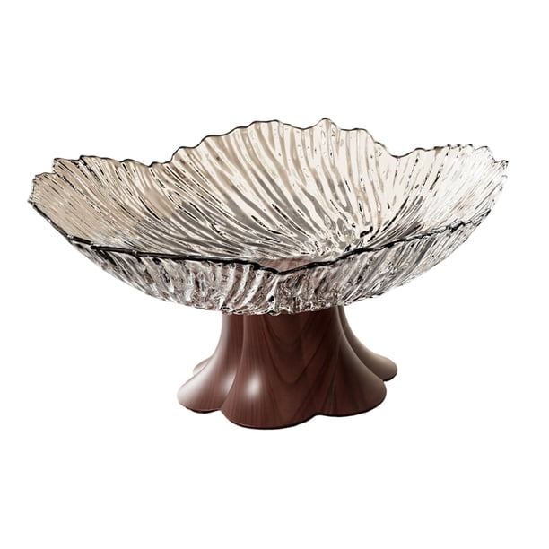 Frutero con pedestal, frutero con pie, expositor decorativo, elegante Blanco