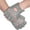 Gray, variant on Genuine Leather Half Finger Driving Gloves With Knuckle Holes For Men