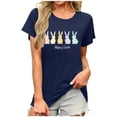 thumbnail image 2 of Pxxlle Happy Easter T Shirts for Women Cute Bunny Rabbit Graphic Tees Casual Summer Short Sleeve Crewneck Tops for Holiday M, 2 of 6