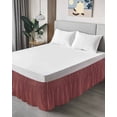 thumbnail image 4 of Abstract Red,Wrap Around Bed Skirts for King Bed 18" Drop,Bed Skirt with Adjustable Elastic Belt Dust Ruffle Bed Valance for Bedroom Hotel Luxury Contemporary Minimalist Gradual Lines Bed Frame Cover, 4 of 7