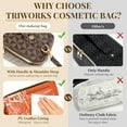 thumbnail image 4 of SUOSDEY 2 in 1 Crossbody Makeup Bag,Large Capacity Luxury Leather Cosmetic Bag for Travel, 4 of 7