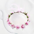 thumbnail image 4 of New Handmade Mori Simulation Fabric Flower Wreath Adjustable Bohemian Wreath Hair Bands, 4 of 4