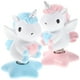 thumbnail image 3 of KAKOWELY 2 piezas de adorno de unicornio de dibujos animados para tablero de instrumentos, estatua de unicornio de resina, decoración con cabeza temblorosa, figura de unicornio, 3 of 5
