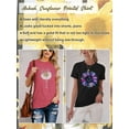 thumbnail image 5 of Anbech Sunflower Shirts for Women Graphic Tee Ladies Patriotic Tee Shirt Christian Top Short Sleeve, 5 of 7