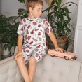 thumbnail image 4 of Balery Different Meat Conjunto de Pijama Infantil de Manga Corta con Estampado – Ropa de Dormir de Algodón Suave-Large, 4 of 6