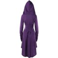 thumbnail image 4 of Vestido gótico de mujer, ropa medieval, disfraz de Halloween, vestido renacentista con capucha para carnaval de Halloween, 4 of 5