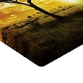 thumbnail image 2 of Ambesonne African Fitted Sheet, Sunset in Savannah Animal, Twin Size, White Green Red, 2 of 3