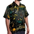 thumbnail image 2 of Note Men's Short Sleeve Beach Shirts Poplin Spread Collar Tops Casual Printed Button Down Summer Unisex, 2 of 6