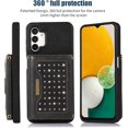 thumbnail image 3 of for Samsung Galaxy A13 Crossbody Wallet Case for Women, Bling Glitter PU Leather Phone Case with RFID Blocking Card Holder Cover for Samsung Galaxy A04S /A13 SZ Black, 3 of 18