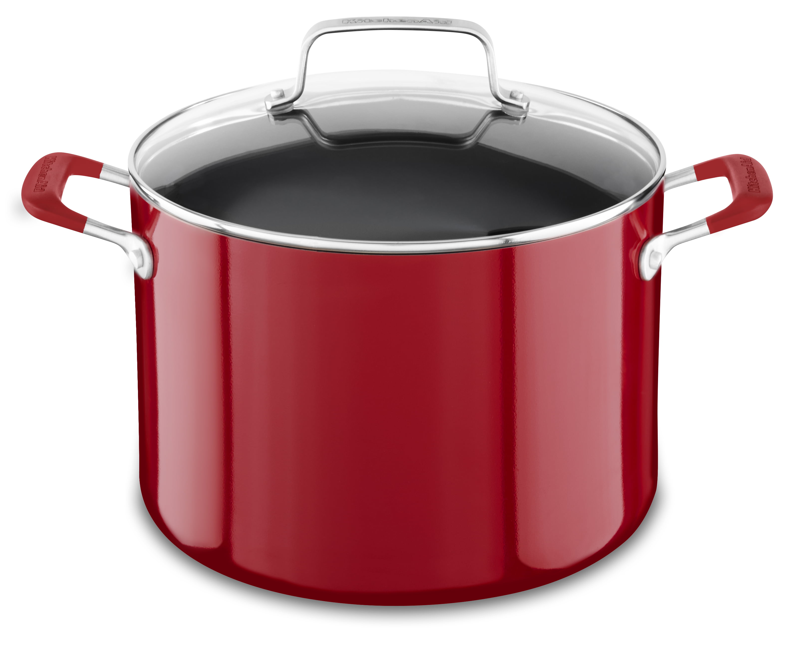 KitchenAid Red 6qt Stock Pot QQQ13T Nonstick Balanced Heat Pot NO LID
