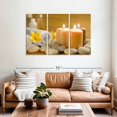thumbnail image 2 of Elephant Stock Spa Candle Trio Wall Art - Horizontal Multi Panel Canvas - Living Room Wall Decor - Wellness Multi Panel - Orange And Gray Decor - 57" x 36", 2 of 8