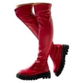 thumbnail image 3 of YLYL Women Over the Knee High Boots Chunky Heel Lug Sole Round Toe Side Zipper Winter Tall Boots, 3 of 8