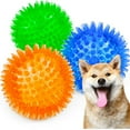 thumbnail image 1 of POINTERTECK 4 Pack Light up Dog Ball Squeaky Balls for Dogs Elastic Flash LED Dog Toy Balls Interactive Dog Toys Bounce-Activated, 1 of 9
