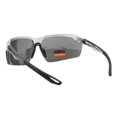 thumbnail image 3 of Men's Xloop Sunglasses Half Rim Shield Wrap Around Sports Shades UV400 Silver, 3 of 4