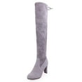 thumbnail image 2 of Aueoeo Ankle Boots for Women, Women's Over The Knee Thigh High Chunky Heel Boots Long Stretch Fall Winter Boots, 2 of 5