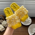 thumbnail image 5 of Summer Slippers for Toddlers Summer 1-11Years Children Girls Non-Slip Slip-on Square Toe Flats Solid Color Indoor Bathroom Home Teddy Bear Slippers, 5 of 5