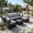 Black Rattan/Light Gray Cushion, variant on Patio Furniture Set 7 Piece - All-Weather - Wicker Rattan Patio Outdoor Conversation Set, Modular Sectional Sofa for Backyard, Garden, Poolside, Balcony, Porch, Patio,Black/Light Gray