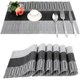 thumbnail image 1 of Set Of 6 Place Mats Wear-resistant Place Mats Washable Table Mats Heat-resistant Placemats (gray), 1 of 5