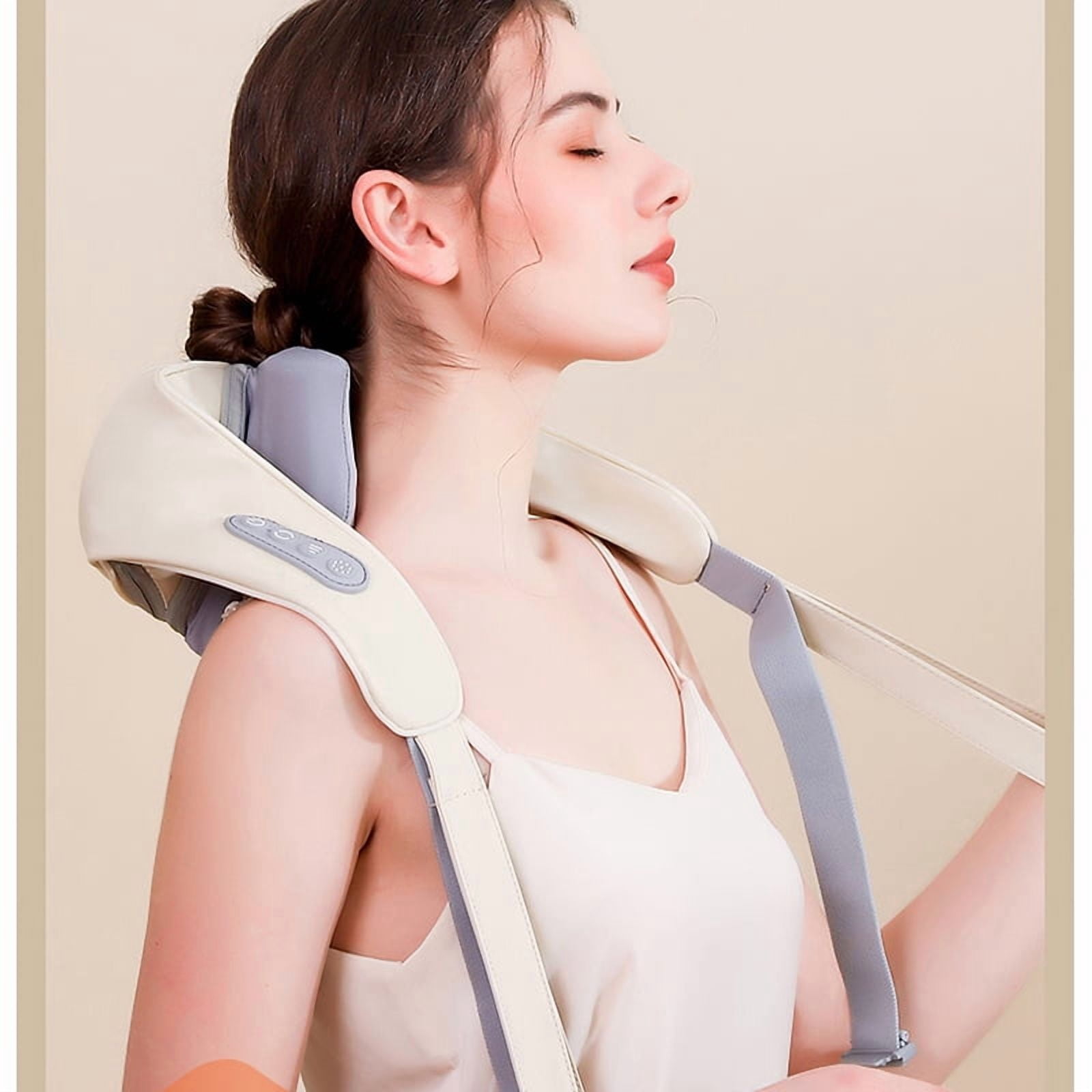 Shiatsu Neck And Shoulder Massager with LED Red Light Kneading Spine Back Muscle Relaxer for Home Use  Shoulder Massage Shawl
