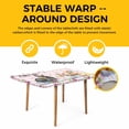 thumbnail image 4 of Happy Easter Table Cloths for 6 Foot Rectangle Tables, Cute Rabbits Daisy Flowers Leaves Eggs Pink Plaid Patio Waterproof Elastic Fitted Tablecloths, Washable Rectangular Table Cover for Camping, 4 of 8