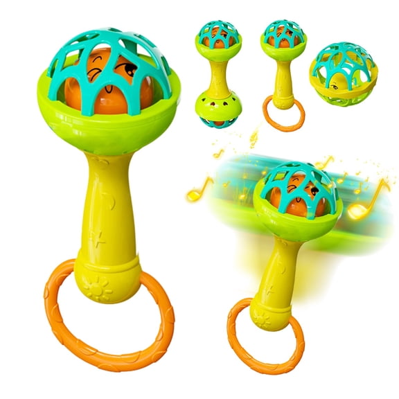 Newborn Toys Rattle, Educational Sensory Toys For Toddlers 1-3, Baby Toys 0-12 Months, 1 Dollar Items, Built-in Bell with Crisp Sound,Promotes Sensory Development, Baby Gifts (C)