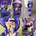 thumbnail image 3 of YRLLENSDAN Pet Stroller for Small Dog 10 lbs All Terrain Dog Stroller for Medium Dog 30 lbs Cat Stroller for 2 Cats Doggy Puppy Stroller with Furry Pad Portable Dog Cart with Wheels,Purple, 3 of 10