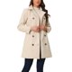 thumbnail image 4 of Abrigo de guisante CHIC Inspire para mujer con cuello Peter Pan, doble botonadura, bolsillos inclinados, abotonado y cinturón, abrigo de invierno M blanco crema, 4 of 6