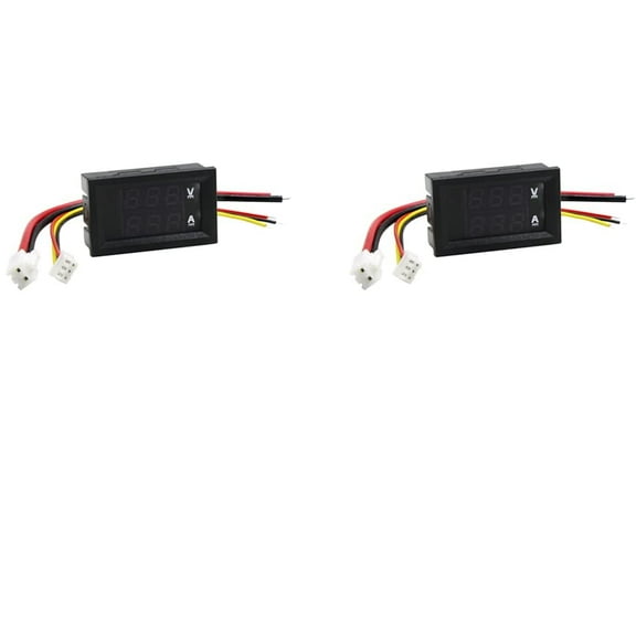 Treedix 0.28" Digital Voltmeter Ammeter DC 100V 10A Amp Voltage Current Volt Amp Meter Current Tester 3 Bits Dual LED Display DC Dual Display Digital Voltage Ammeter