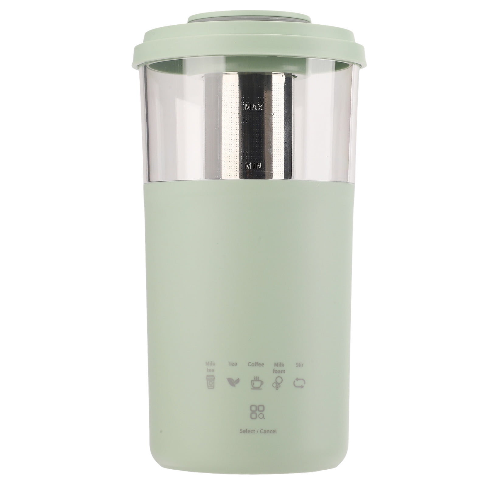 Electric Milk Foamer, Electric Milk Frother Portable Heating Functions For Office Green