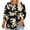 Black Plus Size Blouse for Women_q, variant on CYMMPU Spring Tops Round Neck 3/4 Sleeve Loose Fit Tunic Tops Flower Pattern Summer Trendy Shirts Blouses for Women Dressy Casual Plus Size T-Shirt XXXL