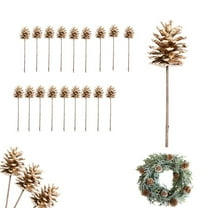 Pinecone Branches Ornaments,QZS Rustic Pinecones for Garland,DIY Crafts Supply for Tree,Fall Garland Decor for Indoor and Outdoor Use,20pcs