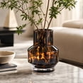 thumbnail image 6 of Tortoiseshell Glass Vase Modern Decorative Table Centerpiece for Living Room Home Decor, 6 of 6