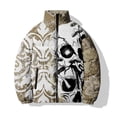 thumbnail image 3 of Abrigos de invierno para hombre, parkas personalizadas con estampado de calavera y monstruo, chaquetas acolchadas de moda para hombre, abrigo informal y versátil para hombre, nuevo, 3 of 4