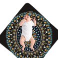 Fotbe Dot Mandala Printed Baby Swaddle Blanket and Headband Set