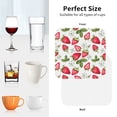 thumbnail image 6 of Yiaed Strawberry1 Print Leather Coasters for Drinks - Cup Coasters Coffee Table Kitchen Table Bar, Home & Office Gifts Handmade Drink Coasters-Square, 6 of 6