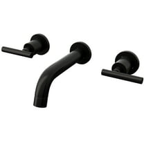 Novatto KENNEDY Two Handle Wall Mount Bathroom Faucet in Oil Rubbed Bronze