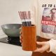 thumbnail image 3 of Soporte de escurrimiento de madera vintage para almacenamiento de palillos, vajilla de drenaje para cocina casera, organizador de utensilios de cuchara Feliz Sencillez, 3 of 5